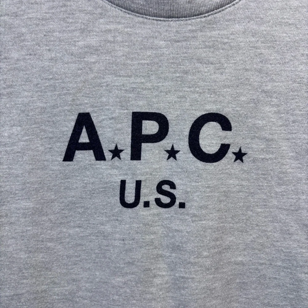 APC Spellout Sweatshirt Gray Size Medium Crewneck